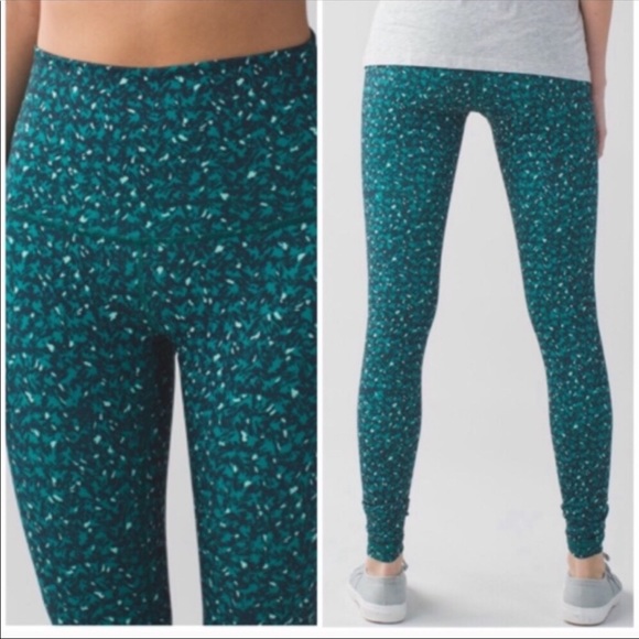 Lululemon Wunder Under Pant (Hi-Rise) Mountain Peaks Black Forage Teal